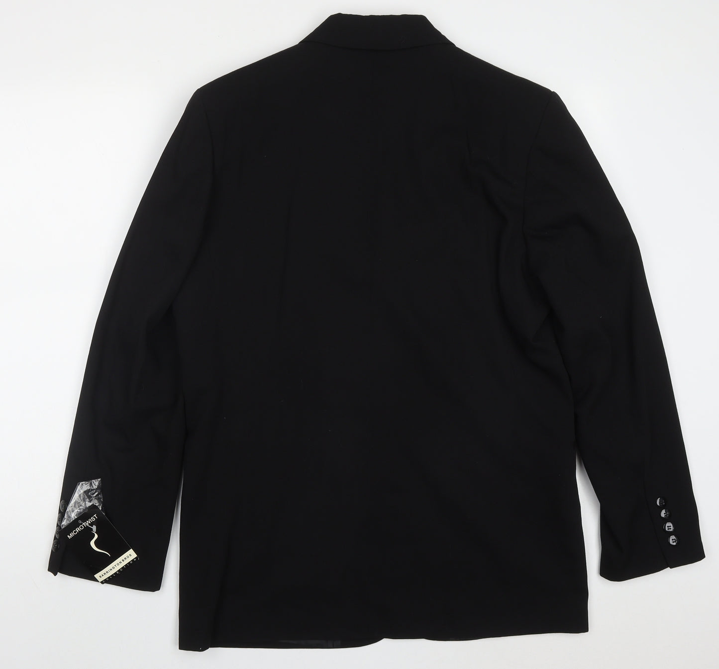 Barrington Bros Mens Black  Polyester Jacket Suit Jacket Size 40