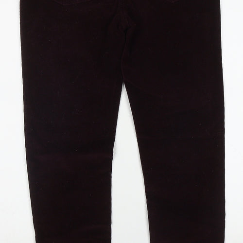 F&F Womens Purple  Cotton Trousers  Size 8 L28.5 in Regular Button