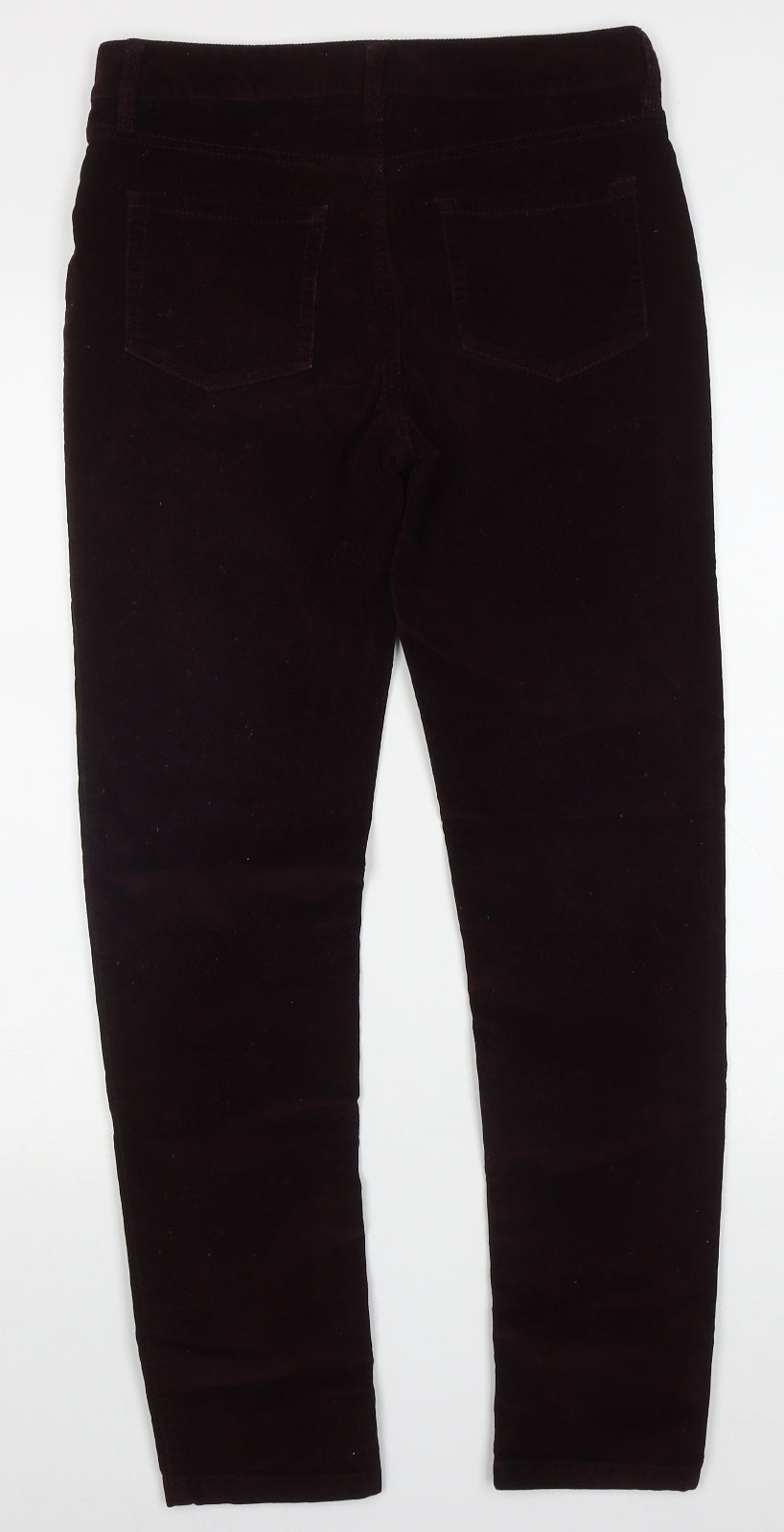 F&F Womens Purple  Cotton Trousers  Size 8 L28.5 in Regular Button