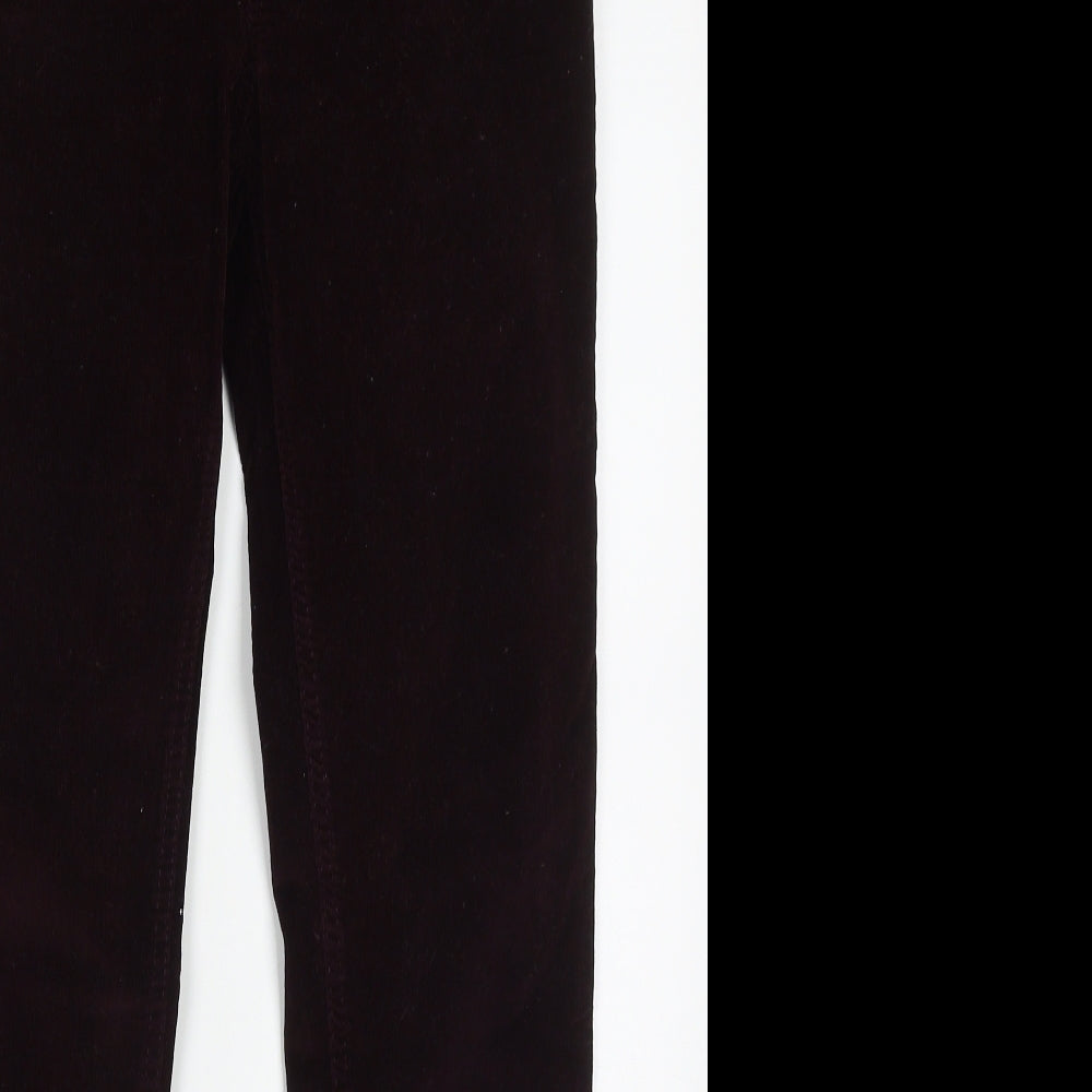 F&F Womens Purple  Cotton Trousers  Size 8 L28.5 in Regular Button