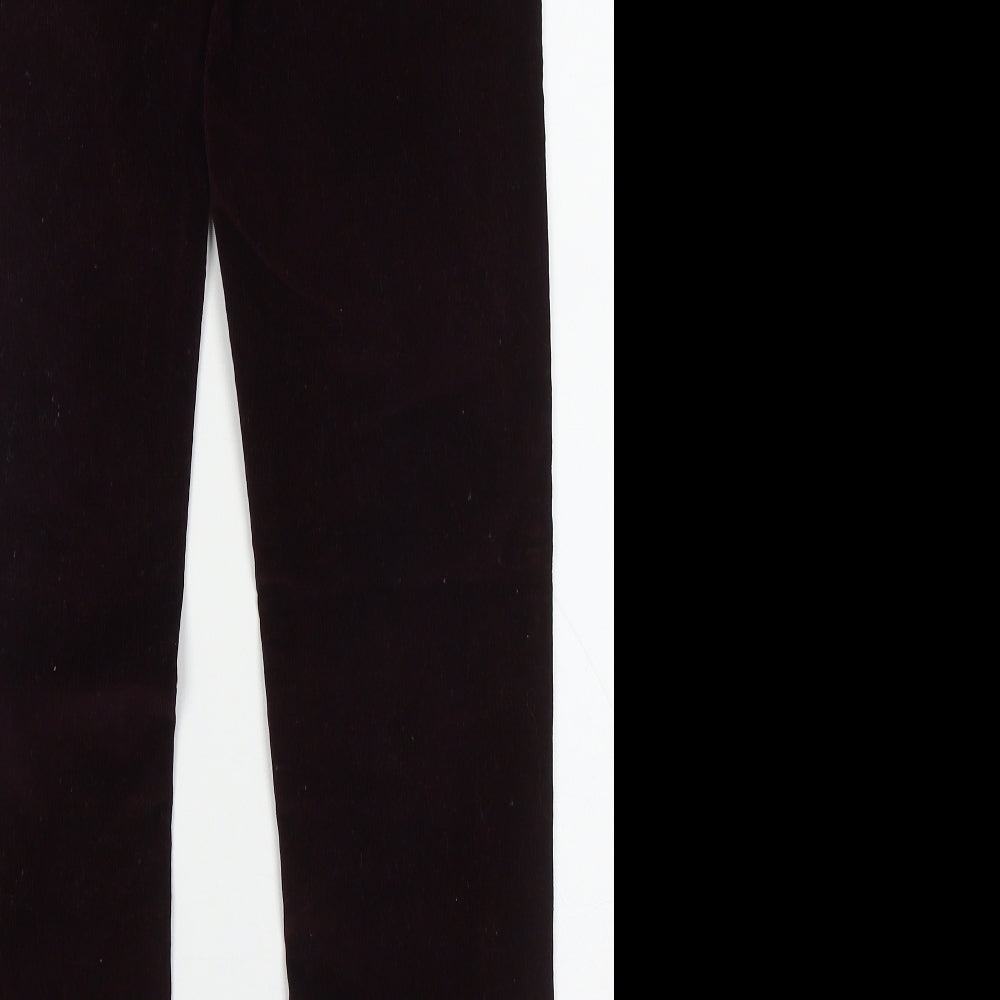 F&F Womens Purple  Cotton Trousers  Size 8 L28.5 in Regular Button