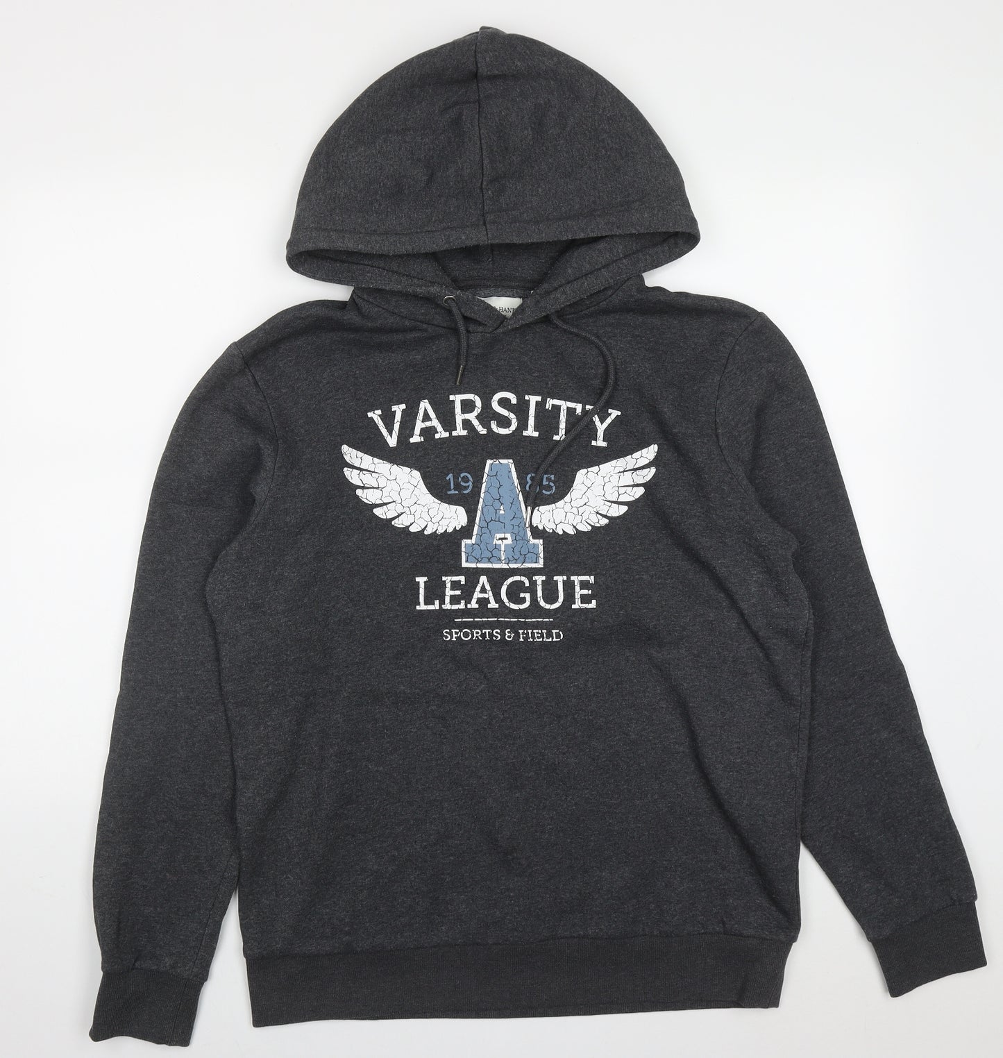 Stock & Hank Womens Grey  Cotton Pullover Hoodie Size L  Pullover - Varsity League