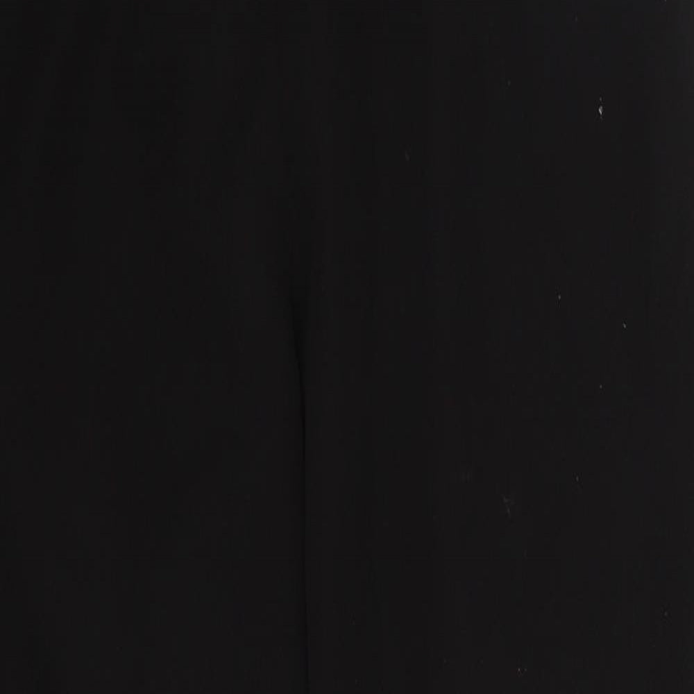 Primark Womens Black  Polyester Trousers  Size 10 L27 in Regular Button