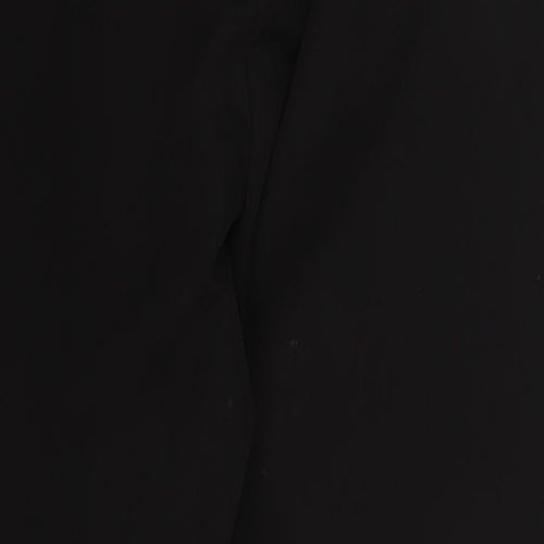 Primark Womens Black  Polyester Trousers  Size 10 L27 in Regular Button