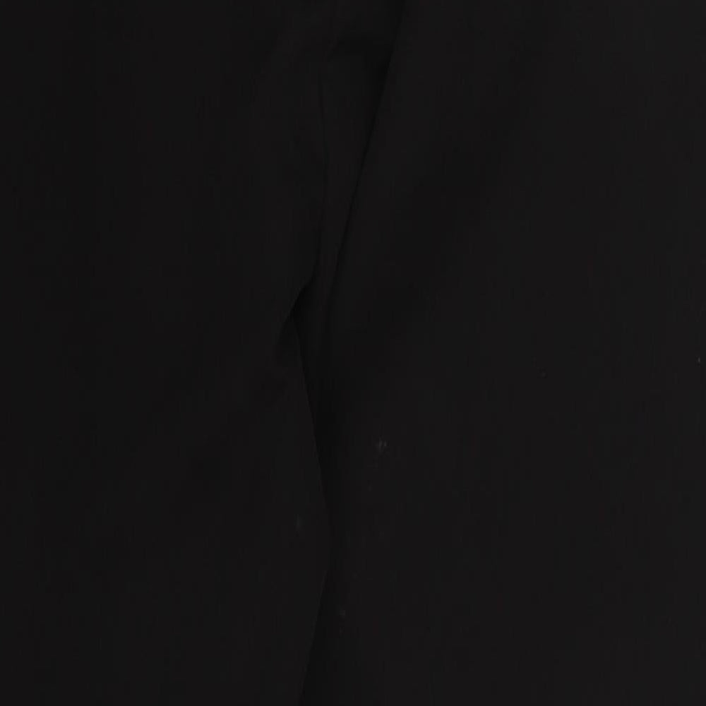 Primark Womens Black  Polyester Trousers  Size 10 L27 in Regular Button