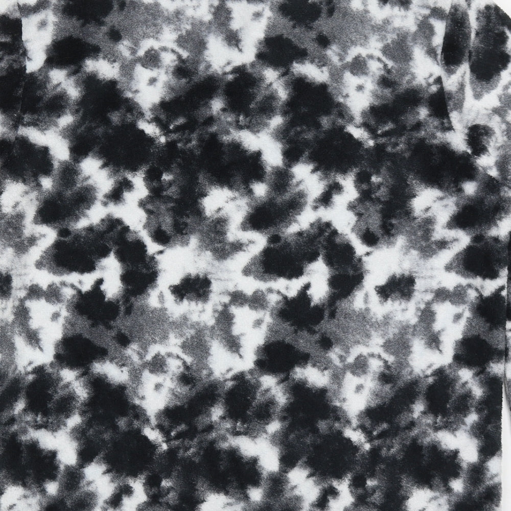 Primark Mens Grey Solid Polyester  Pyjama Top Size L  Zip