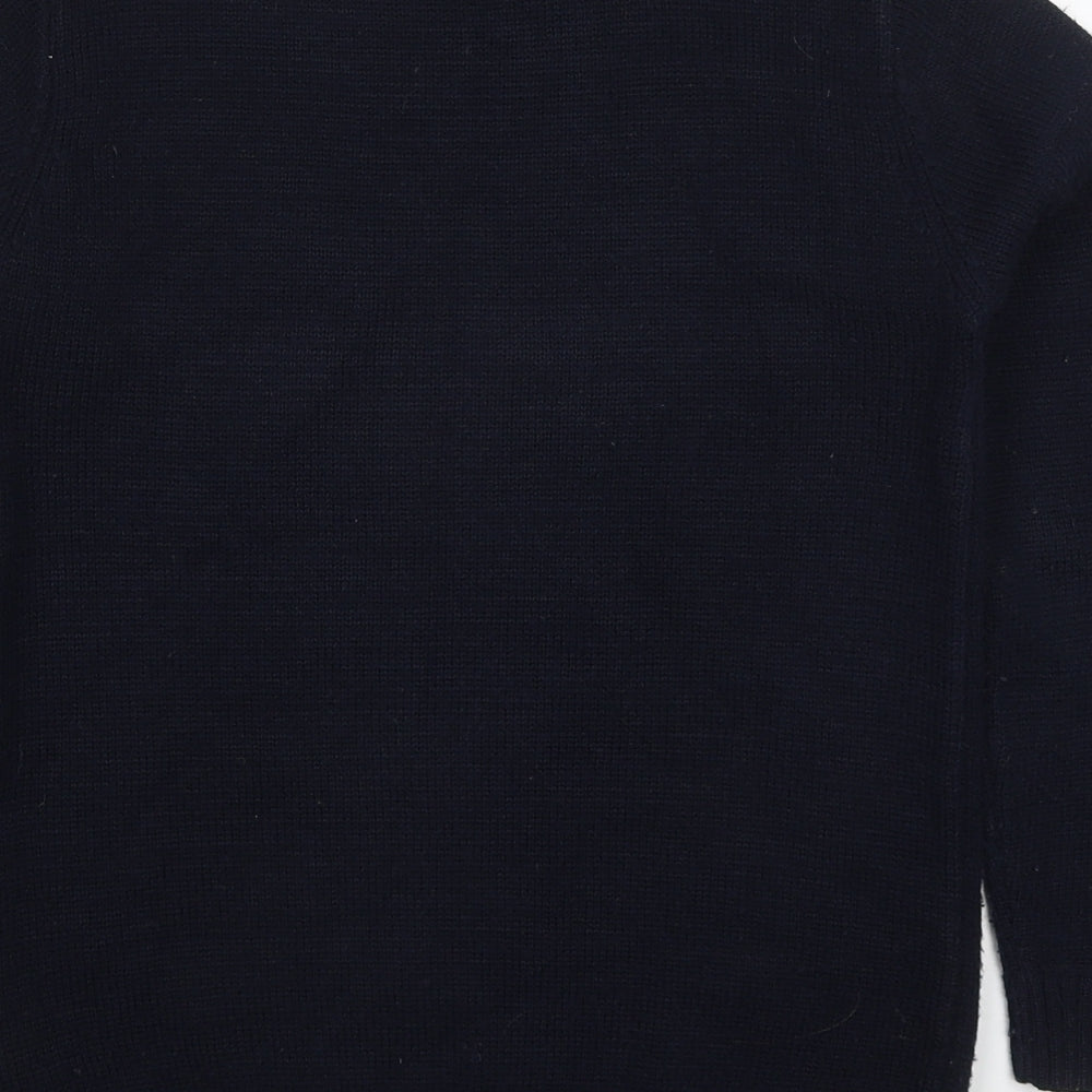 Blue Zoo Boys Blue Round Neck  Acrylic Pullover Jumper Size 11-12 Years  Pullover - Rudolph Christmas Jumper