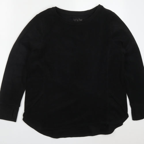 Cuddle Duds Womens Black Solid Polyester Top Pyjama Top Size L
