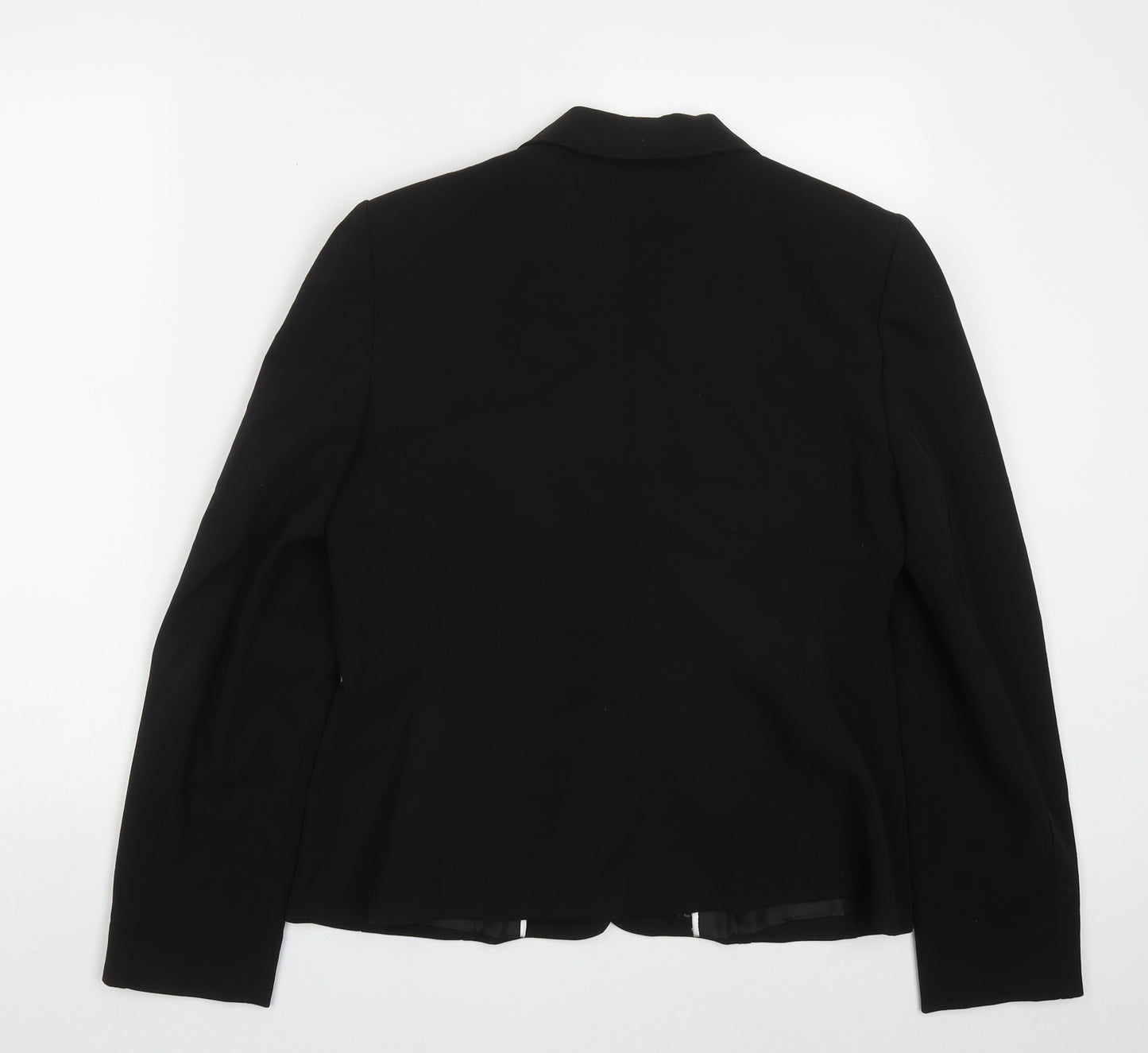 Select Womens Black  Polyester Jacket Suit Jacket Size 14