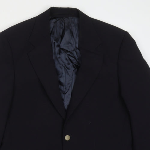 Simon Taylor Mens Blue  Polyester Jacket Suit Jacket Size 38