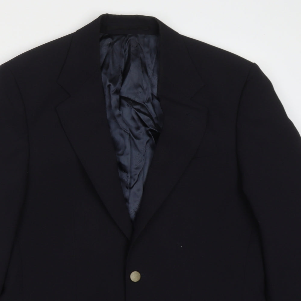Simon Taylor Mens Blue  Polyester Jacket Suit Jacket Size 38