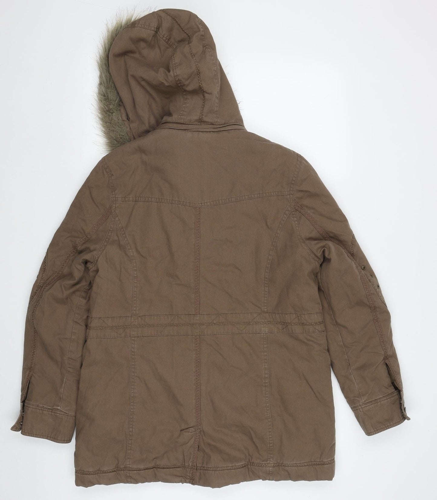 George Womens Brown   Parka Coat Size 14  Zip