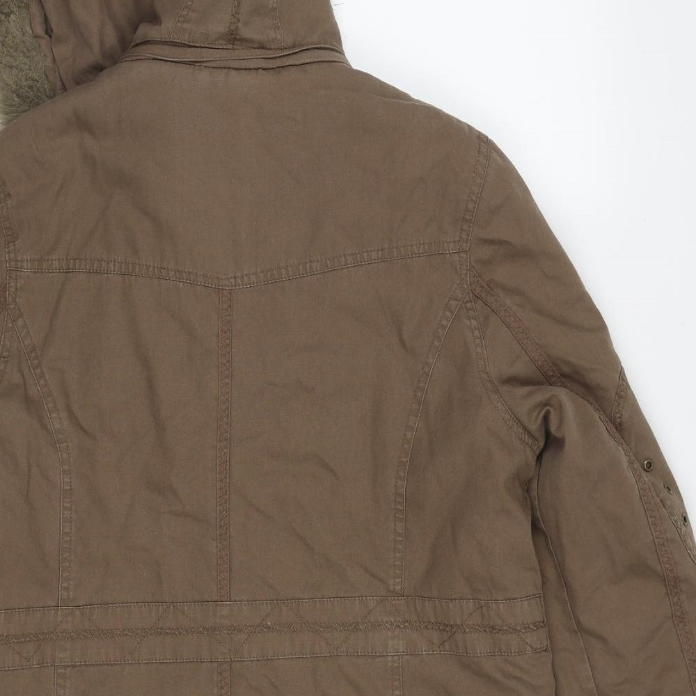 George Womens Brown   Parka Coat Size 14  Zip