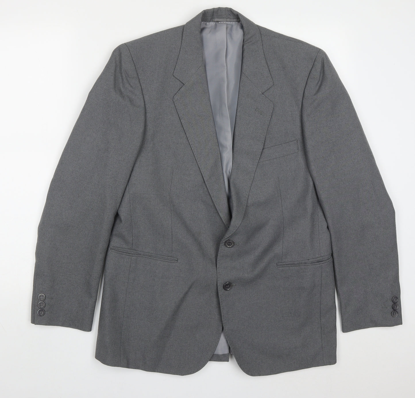 Jacques Morét Mens Grey  Wool Jacket Suit Jacket Size 36