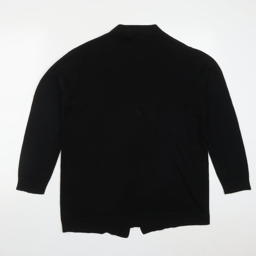 Studio Womens Black V-Neck  Acrylic Cardigan Jumper Size 12