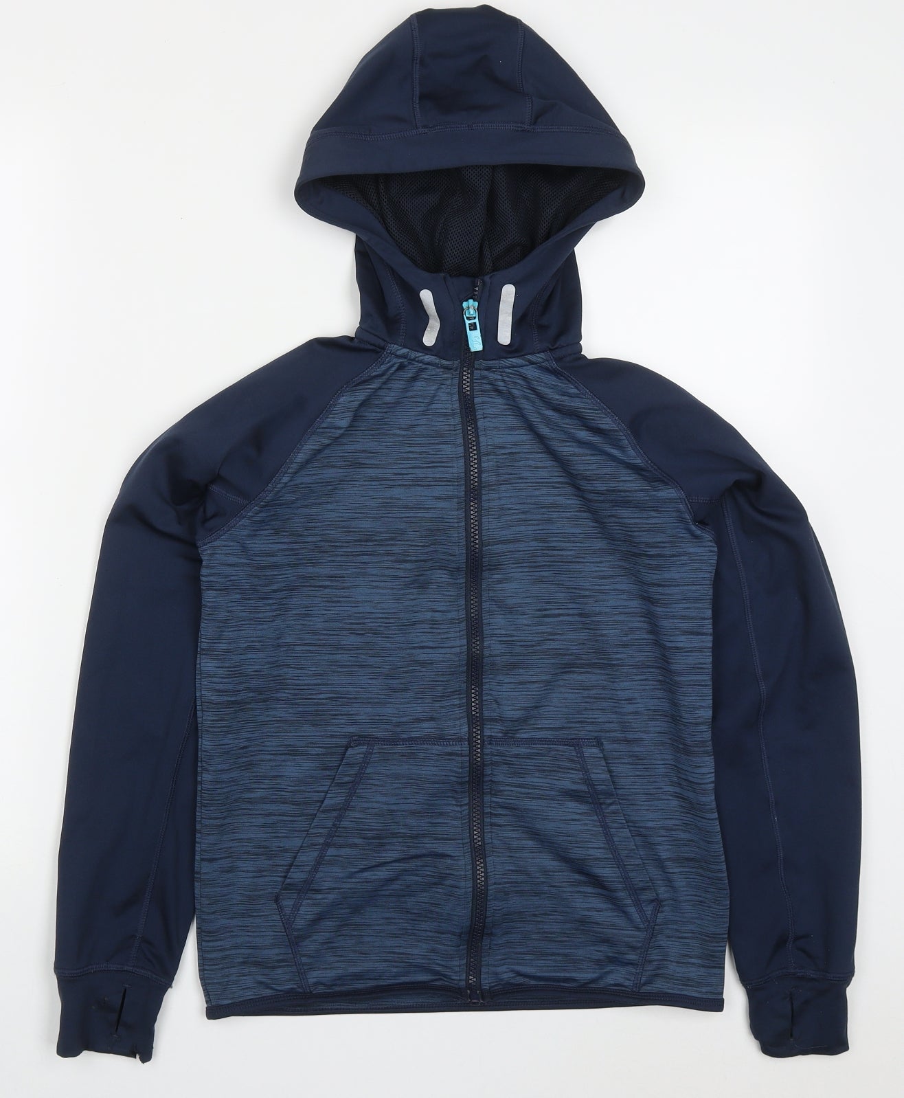 H&M Boys Blue  Polyester Full Zip Hoodie Size 11-12 Years  Zip