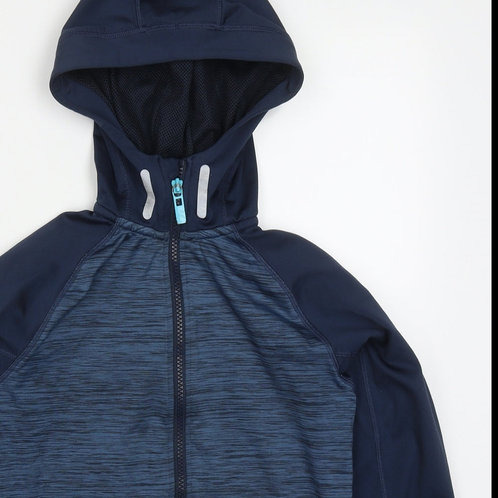 H&M Boys Blue  Polyester Full Zip Hoodie Size 11-12 Years  Zip