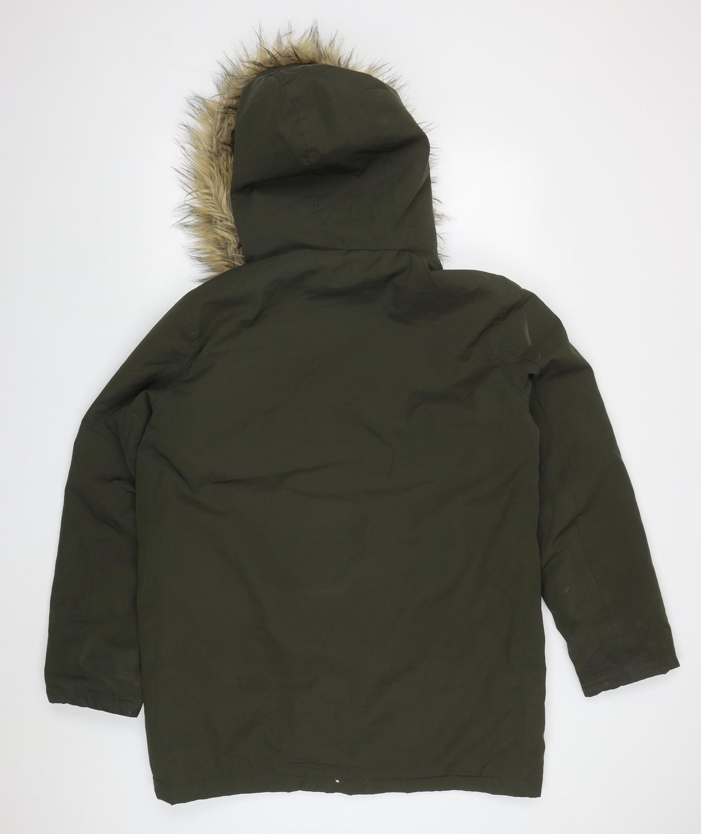 New Look Mens Green   Parka Coat Size M  Zip