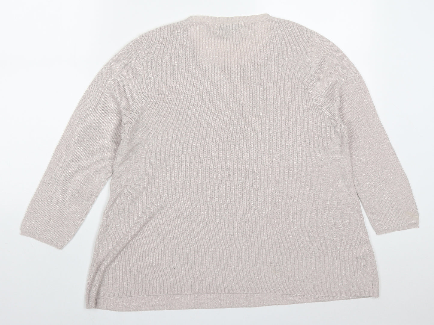 NEXT Womens Pink Round Neck  Cotton Pullover Jumper Size 16