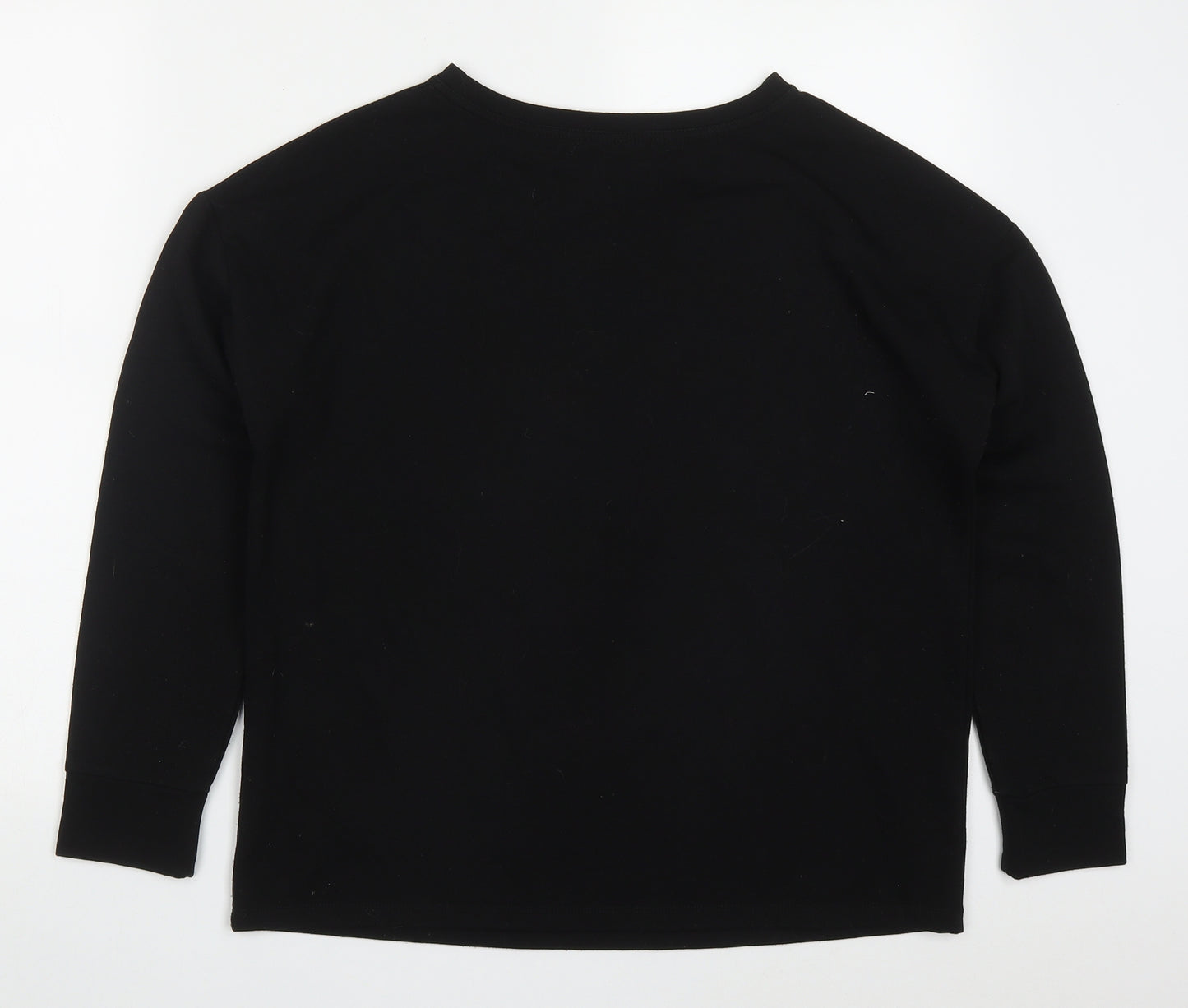 TU Womens Black Chevron Polyester Pullover Sweatshirt Size 8  Pullover