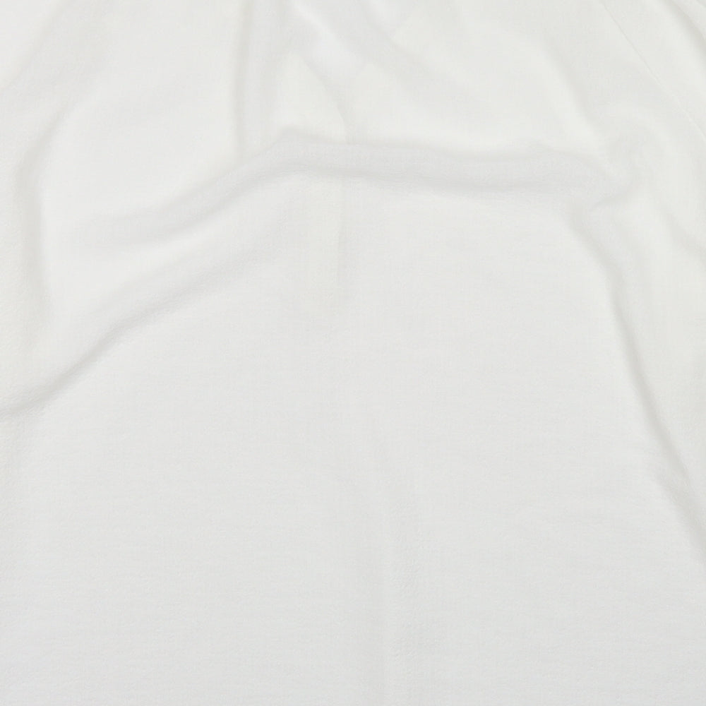 Primark Womens White  Polyester Basic Blouse Size 20 Round Neck