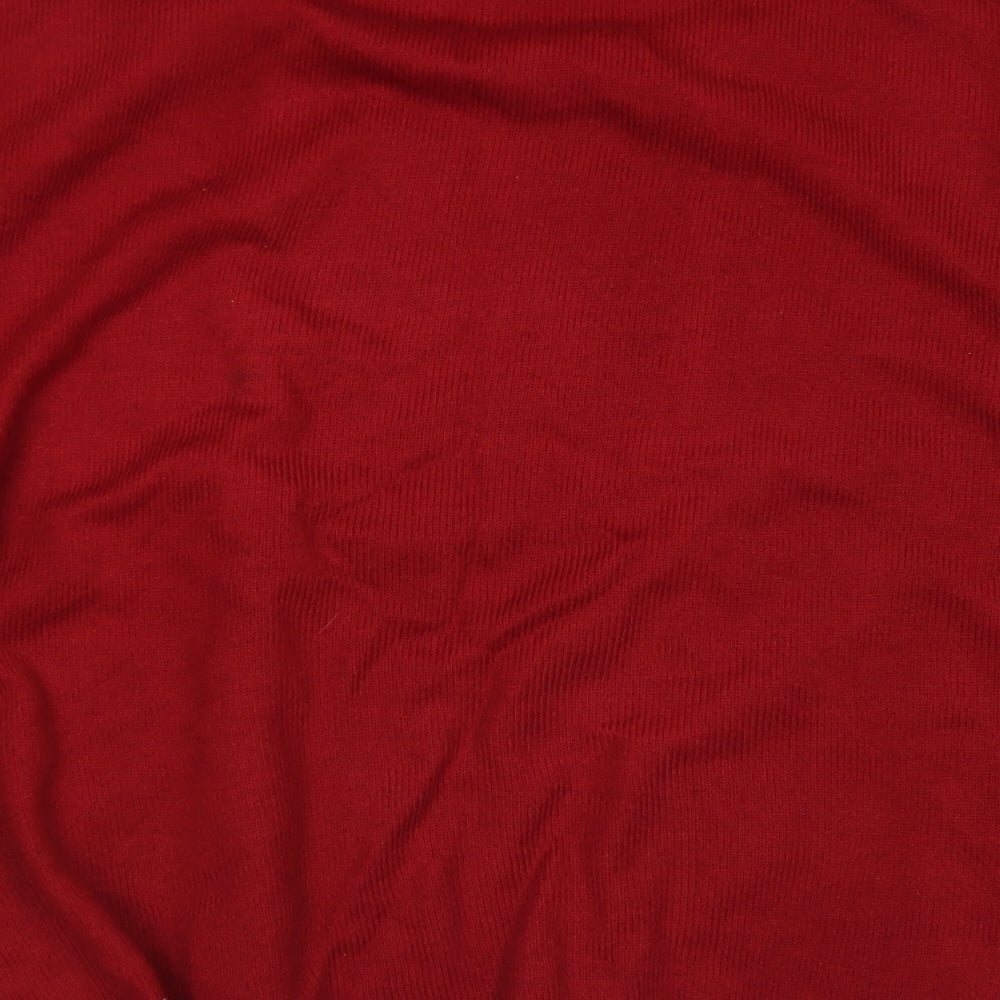 Anna Rose Womens Red Round Neck  Acrylic Pullover Jumper Size XL   - Cardigan and top all in one