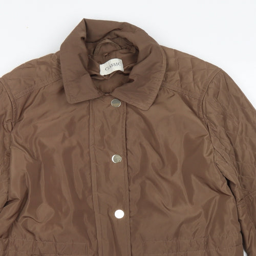 Classic Womens Brown   Jacket  Size 10  Zip