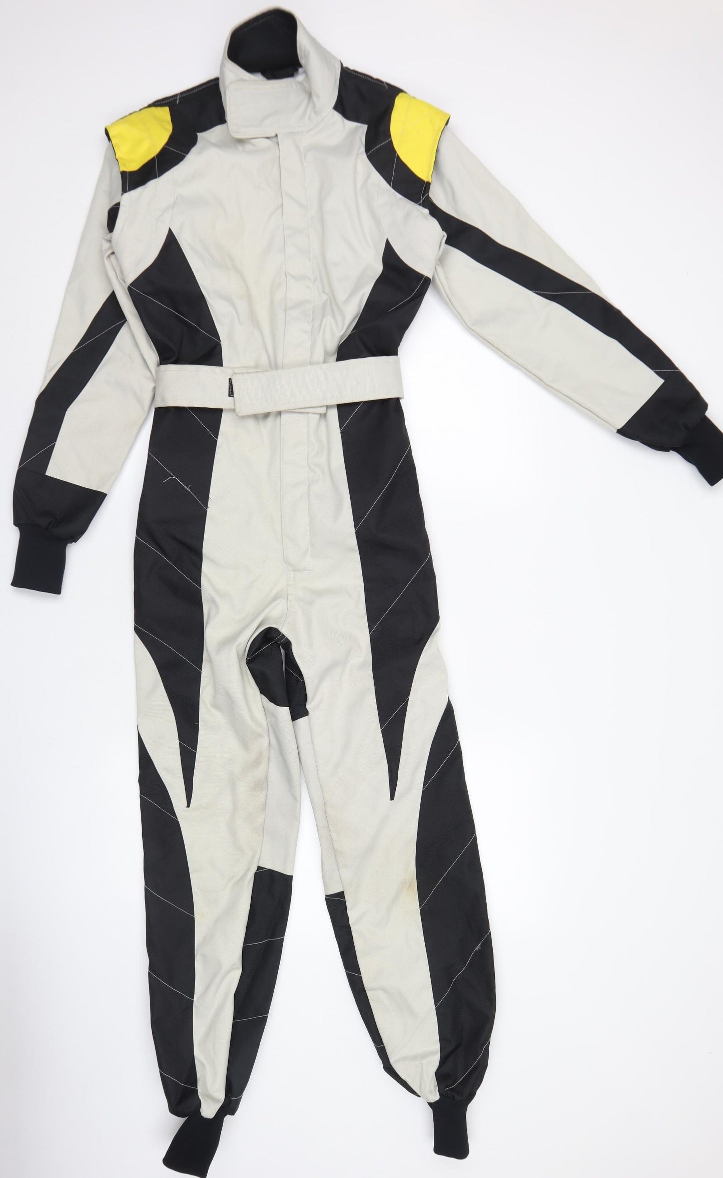 Cordura Womens Grey Colourblock Polyester Coverall One-Piece Size 2XS L29 in Zip - Bike Gear