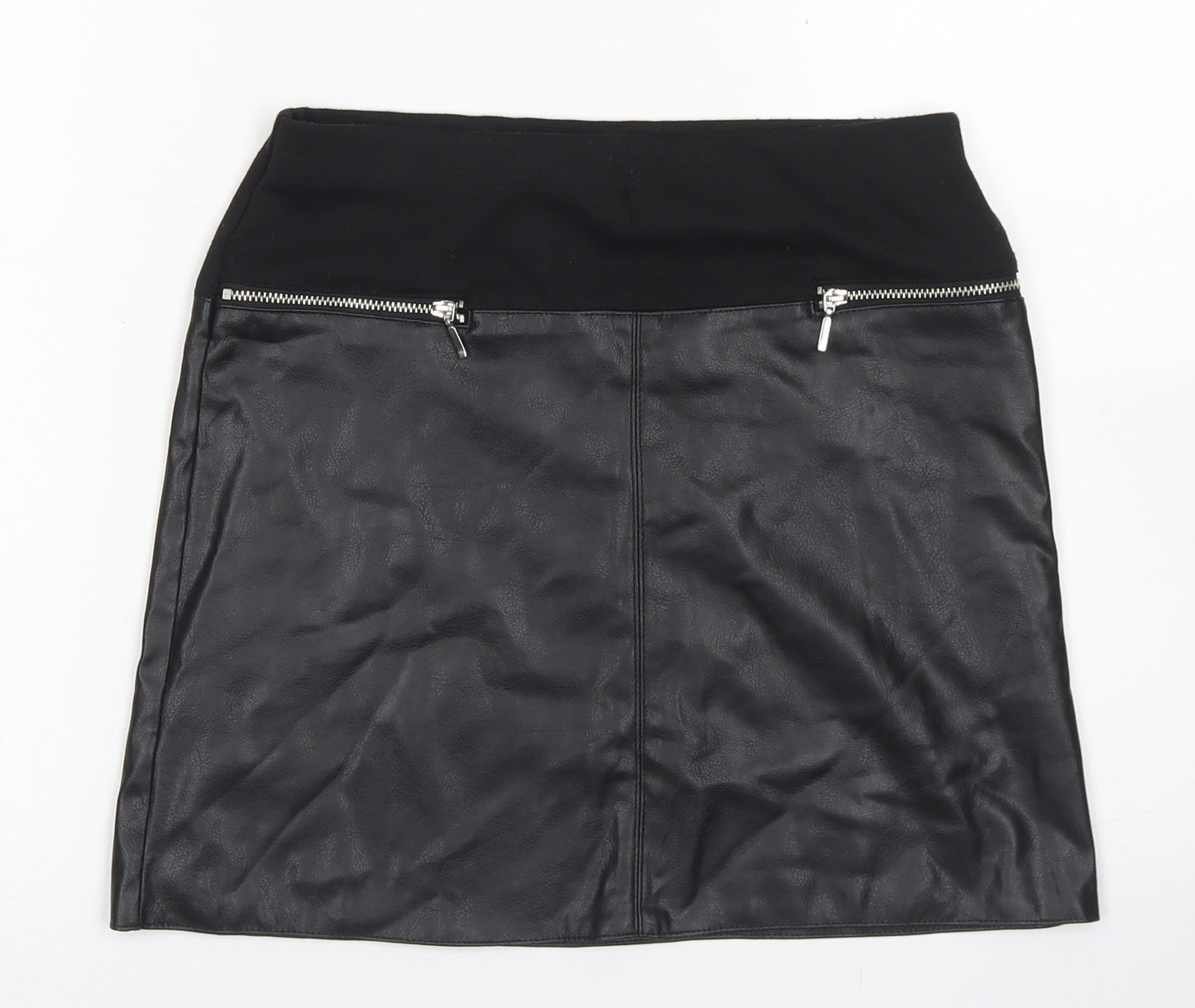 River Island Girls Black  Polyester A-Line Skirt Size 12 Years  Regular