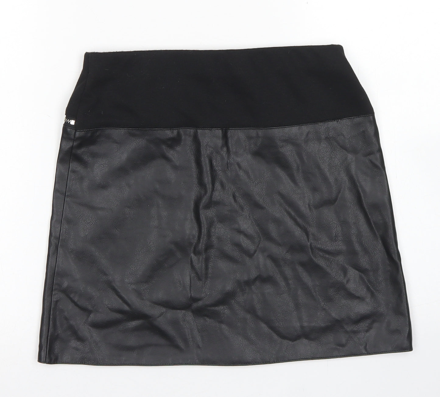 River Island Girls Black  Polyester A-Line Skirt Size 12 Years  Regular