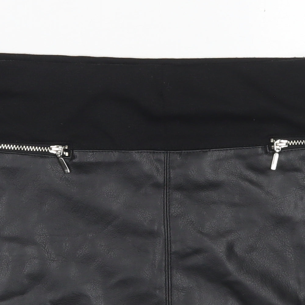 River Island Girls Black  Polyester A-Line Skirt Size 12 Years  Regular
