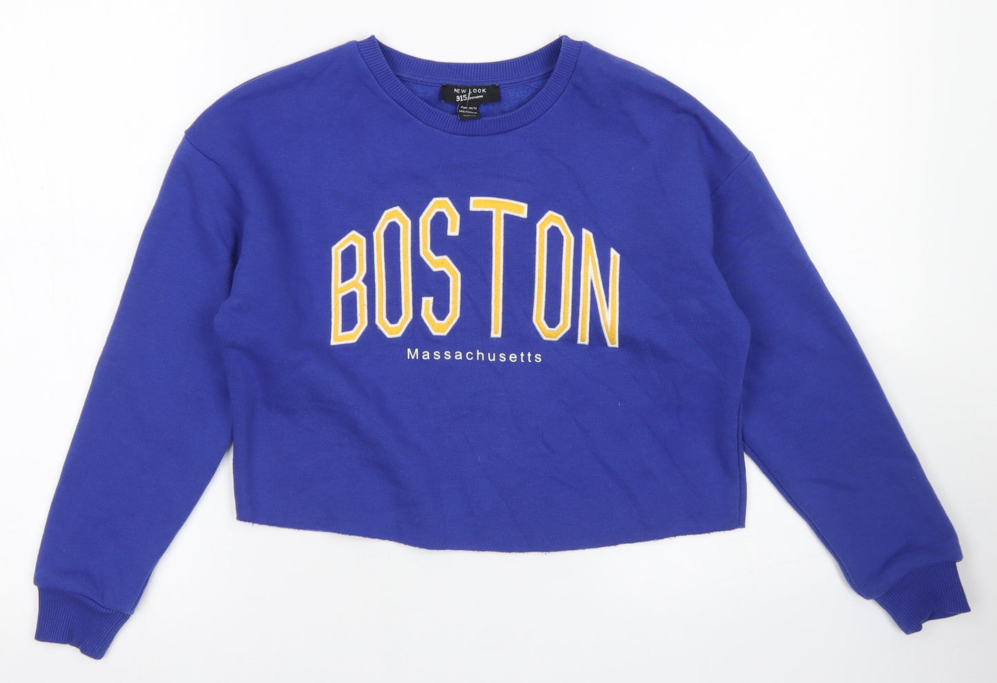 915 Generation Girls Blue  Polyester Pullover Sweatshirt Size 10-11 Years   - Cropped