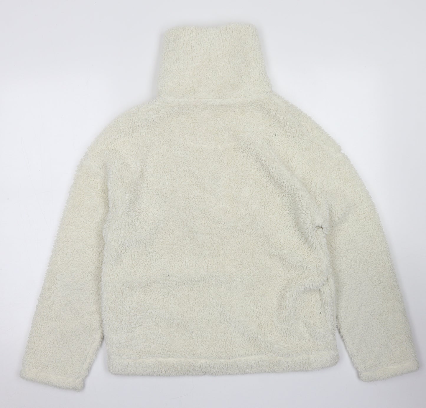 F&F Womens Ivory  Polyester Pullover Sweatshirt Size 6  Zip