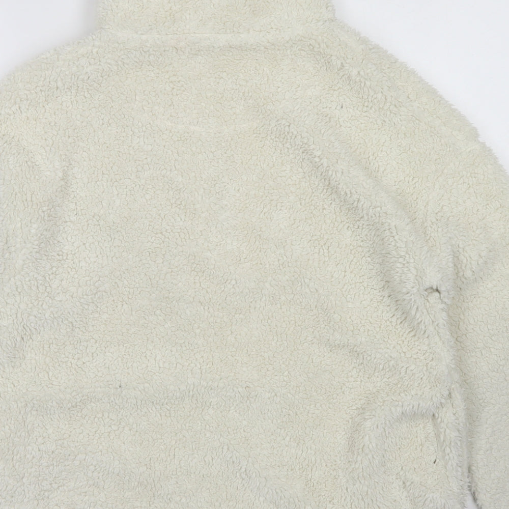 F&F Womens Ivory  Polyester Pullover Sweatshirt Size 6  Zip