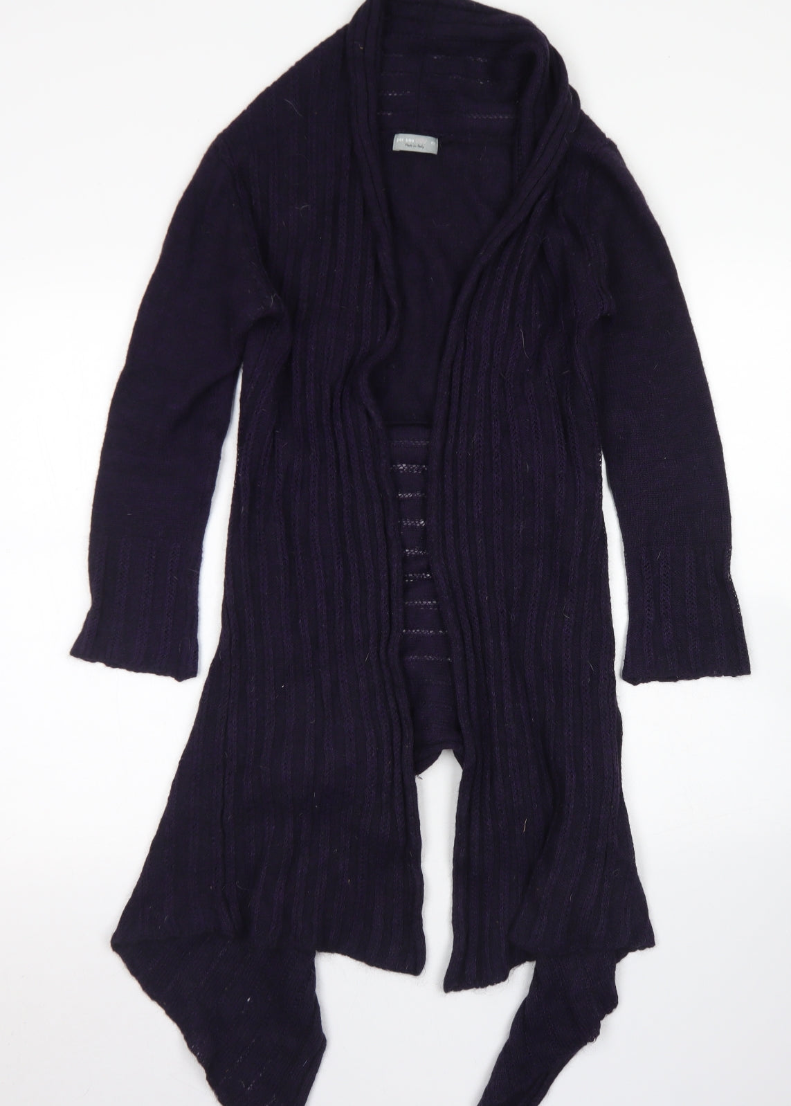 Per Una Womens Purple Collared  Acrylic Cardigan Jumper Size M