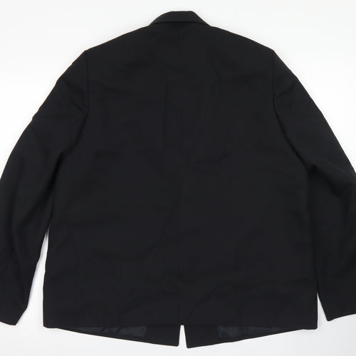 Preworn Womens Black  Polyester Jacket Blazer Size 18