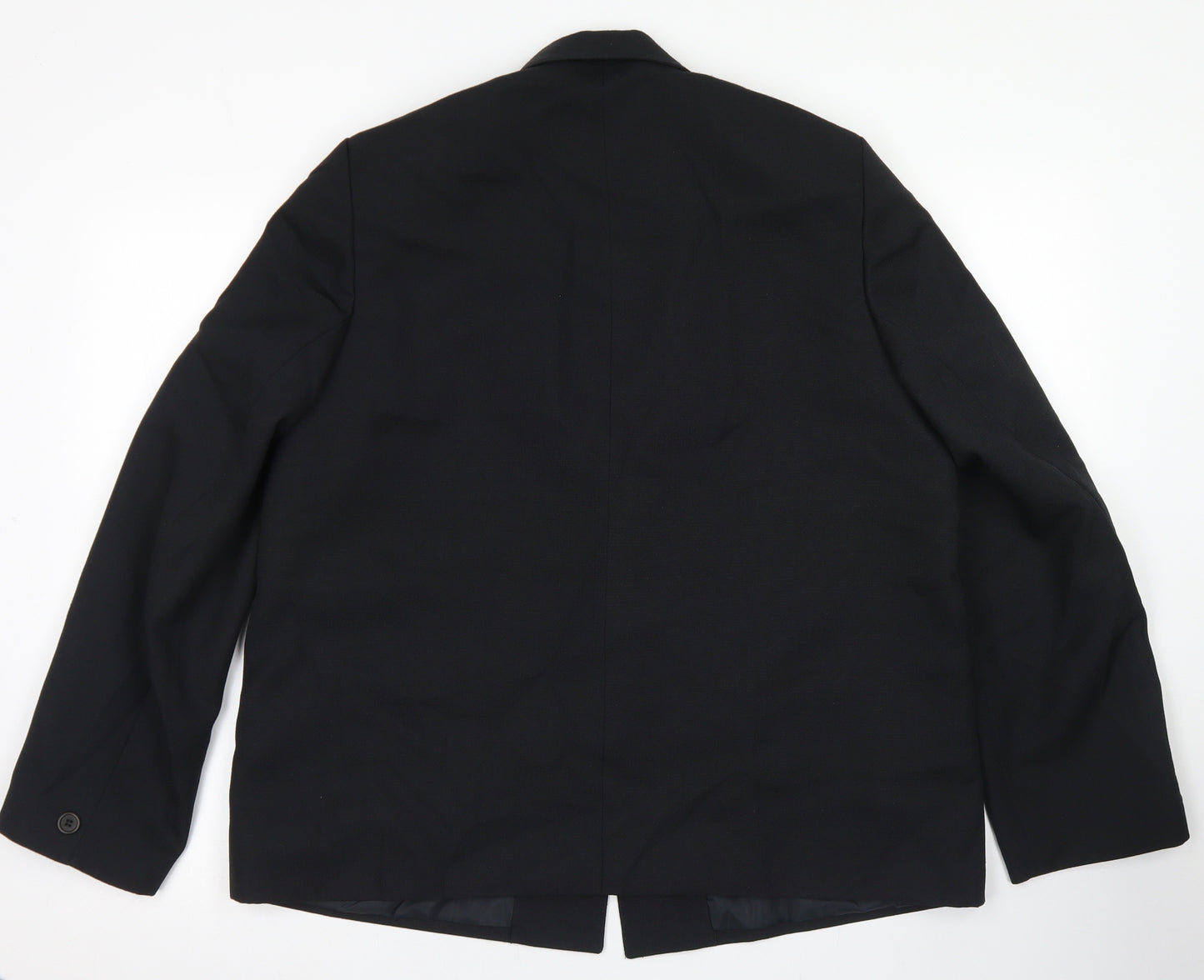 Preworn Womens Black  Polyester Jacket Blazer Size 18