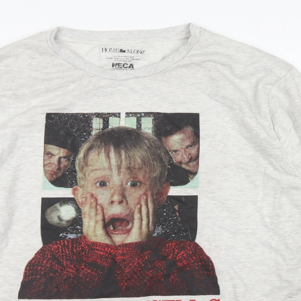 Primark Mens Grey  Cotton Pullover Sweatshirt Size 2XL   - Home Alone Christmnas