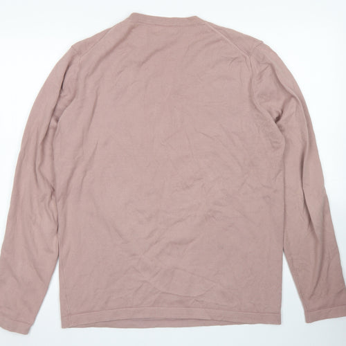 NEXT Womens Pink Crew Neck  Cotton Pullover Jumper Size M