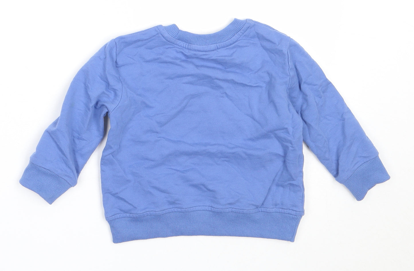 SheIn Boys Blue  Cotton Pullover Sweatshirt Size 2 Years
