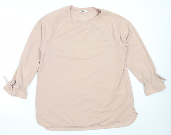 George Womens Pink Cotton Pullover Sweatshirt Size 16