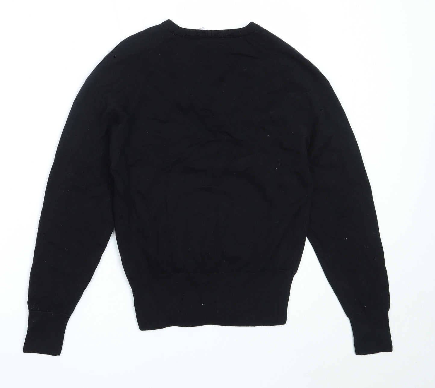 TruTex Girls Black V-Neck  Cotton Pullover Jumper Size 13 Years