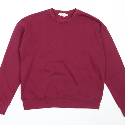 Primark Womens Purple  Cotton Pullover Sweatshirt Size 2XS