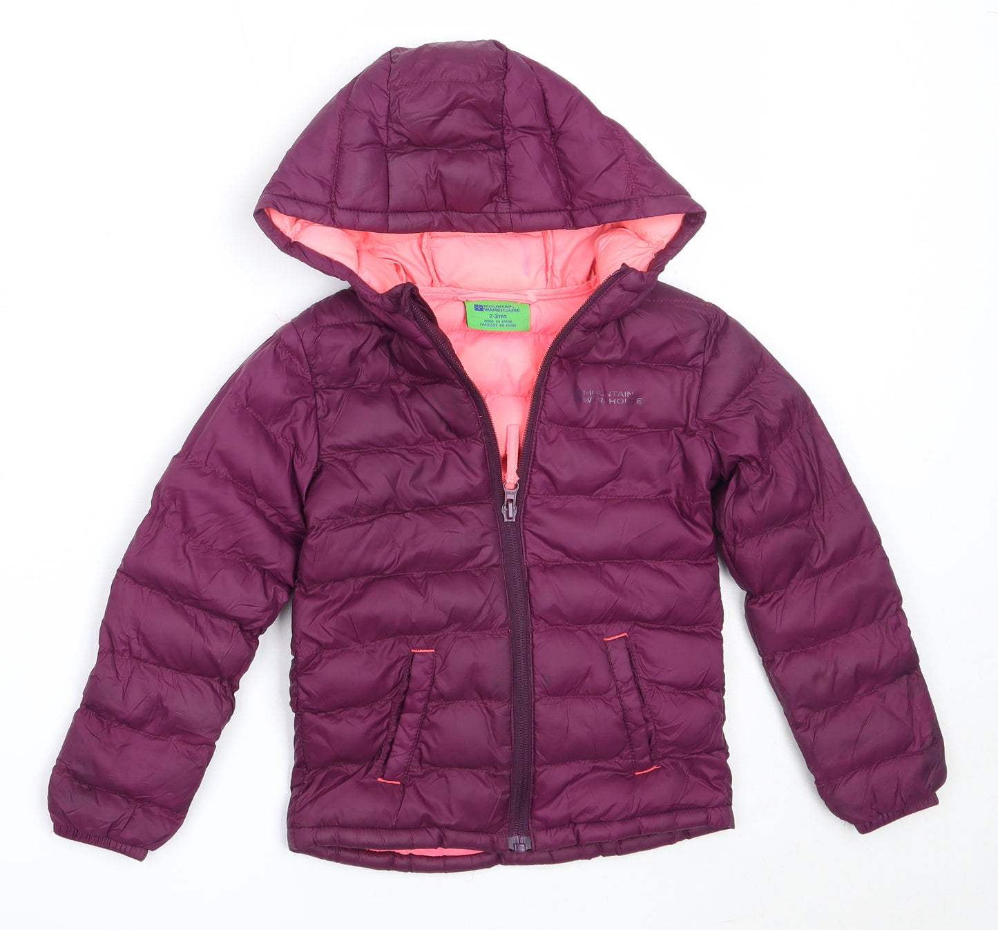 Mountain Warehouse Girls Purple   Puffer Jacket Coat Size 2-3 Years