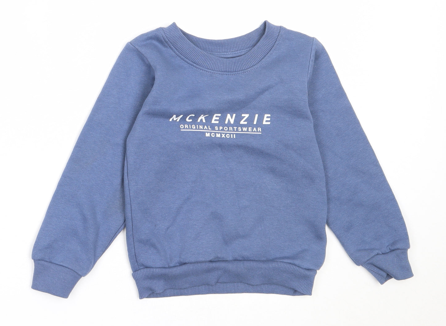 McKenzie Boys Blue  Cotton Pullover Sweatshirt Size 4-5 Years