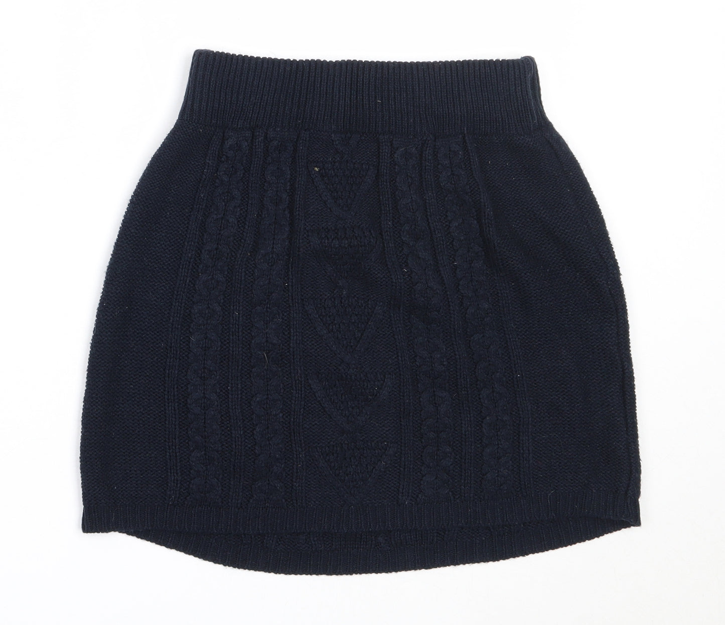 Eskimo Womens Blue  Acrylic Mini Skirt Size S