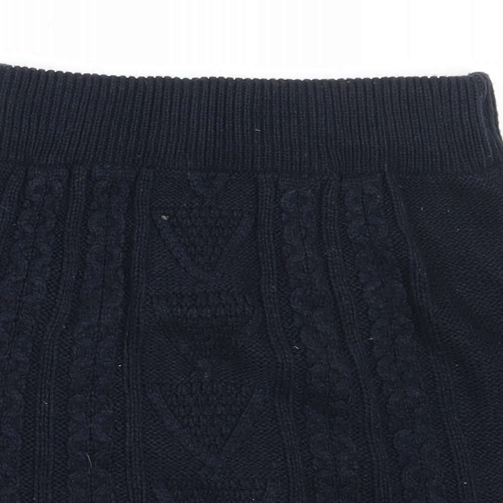 Eskimo Womens Blue  Acrylic Mini Skirt Size S