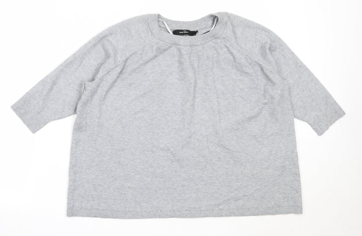 Vera Moda Womens Grey Round Neck Viscose Pullover Jumper Size M