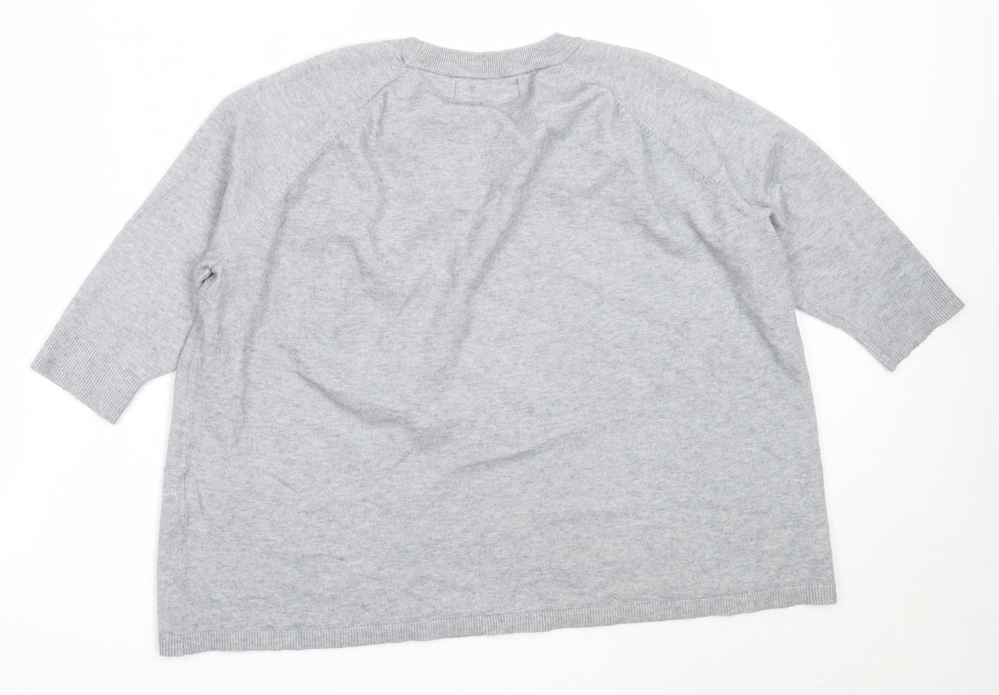 Vera Moda Womens Grey Round Neck  Viscose Pullover Jumper Size M