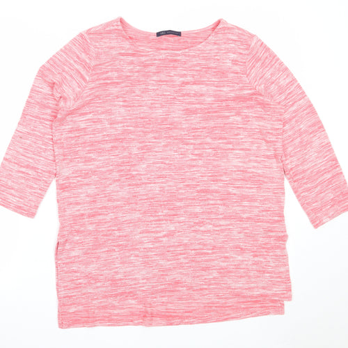 Marks and Spencer Womens Pink Round Neck  Viscose Pullover Jumper Size 12